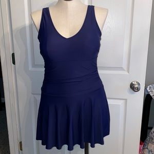 Navy Swimsuit with attached skirt